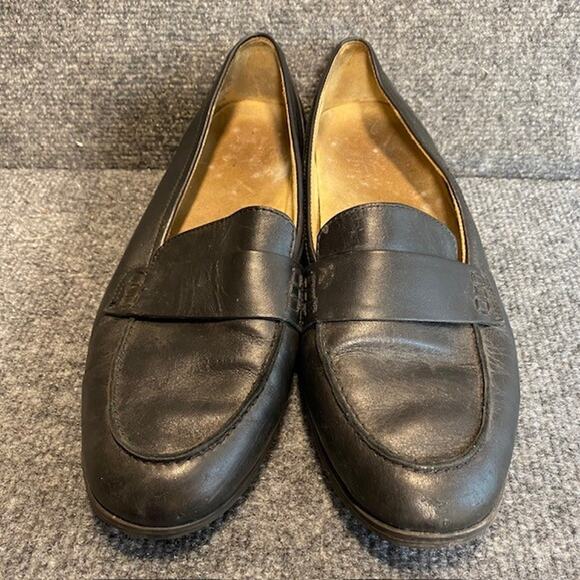 Naturalizer Milo Loafers Womens 11 Soft Black Leather Slip On Low Top Flats - Picture 2 of 6